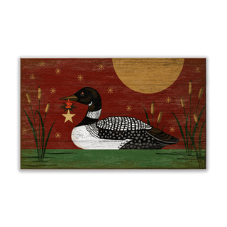 Christmas Loon - Wood Plank Wall Art Wood & Metal Signs Suzanne Nicoll