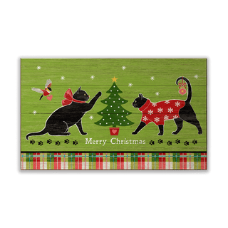 Christmas Cats - Wood Plank Wall Art Wood & Metal Signs Suzanne Nicoll