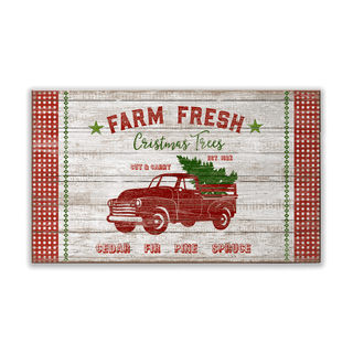 Farm Fresh Christmas Trees - Wood Plank Wall Art Wood & Metal Signs Suzanne Nicoll