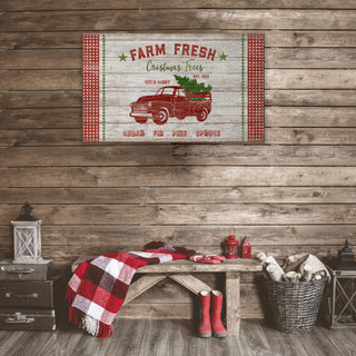 Farm Fresh Christmas Trees - Wood Plank Wall Art Wood & Metal Signs Suzanne Nicoll