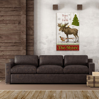 Moose and Friends: Peace on Earth - Wood Plank Wall Art Wood & Metal Signs Suzanne Nicoll