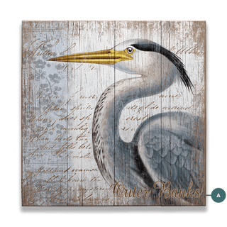 Blue Heron - Wood Plank Wall Art Wood & Metal Signs Suzanne Nicoll