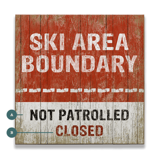 Ski Area Boundary - Wood Plank Wall Art Wood & Metal Signs Suzanne Nicoll