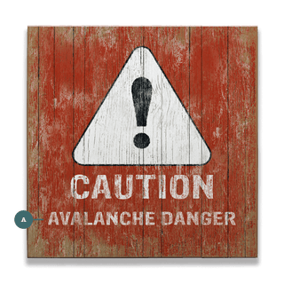 Avalanche Danger - Wood Plank Wall Art Wood & Metal Signs Suzanne Nicoll