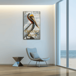 Pelican Perch: Personalized - Wood Plank Wall Art Wood & Metal Signs Suzanne Nicoll