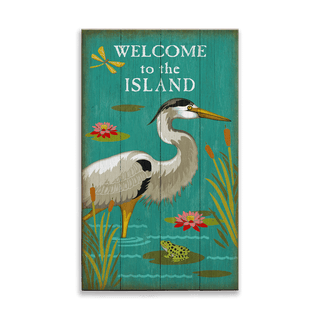 Welcome to the Island - Wood & Metal Wall Art Wood & Metal Signs Suzanne Nicoll