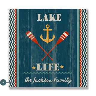 Lake Life: Personalized - Wood Plank Wall Art Wood & Metal Signs Suzanne Nicoll