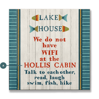 Lake House Rules: Personalized - Wood Plank Wall Art Wood & Metal Signs Suzanne Nicoll