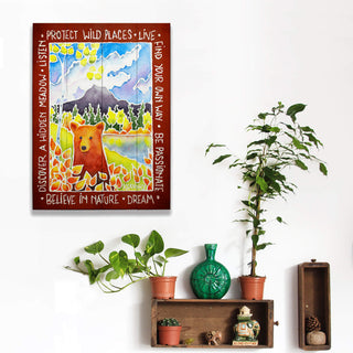 Discover a Hidden Meadow- Wood & Metal Wall Art Wood & Metal Signs Karen Savory