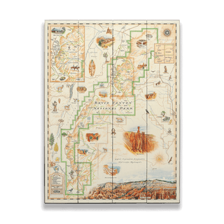 Bryce Canyon National Park Xplorer Map - Wood & Metal Wall Art Wood & Metal Signs Xplorer Maps