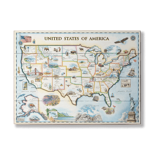 USA Xplorer Map - Wood & Metal Wall Art Wood & Metal Signs Xplorer Maps