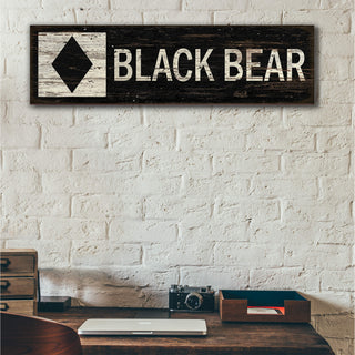 Ski Run Difficulty Sign: Black Diamond - Wood & Metal Wall Art Wood & Metal Wall Art Out West Design