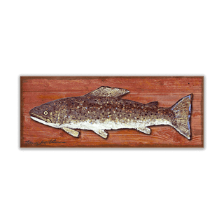 Dolly Varden Trout - Metal on Wood Cut-Ups Shelle Lindholm