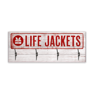 Life Jackets Coatrack Coatracks Old Wood Signs