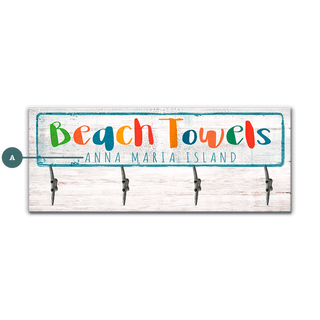 Beach Towels: Personalized - Coatrack Coatracks Old Wood Signs