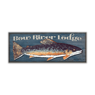 Brook Trout: Personalized - Metal on Wood Cut-Ups Shelle Lindholm