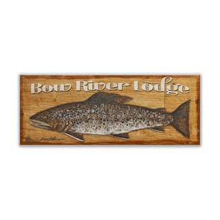 Brown Trout: Personalized - Metal on Wood Cut-Ups Shelle Lindholm