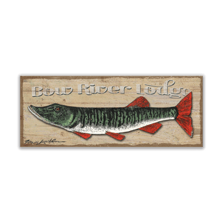 Muskie: Personalized - Metal on Wood Cut-Ups Shelle Lindholm