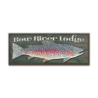 Rainbow Trout: Personalized - Metal on Wood Cut-Ups Shelle Lindholm