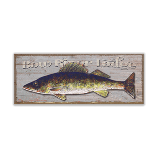 Walleye: Personalized - Metal on Wood Cut-Ups Shelle Lindholm