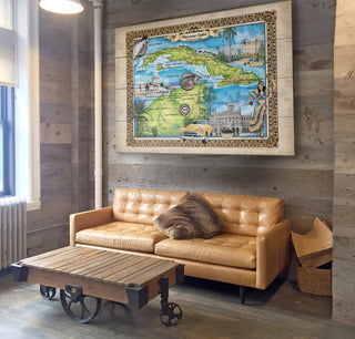 Discover Cuba: Illustrated Map - Wood & Metal Wall Art Wood & Metal Wall Art Lisa Middleton