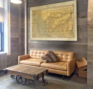 Historic Map of Montana Wagon Roads - Wood & Metal Wall Art Wood & Metal Wall Art Lisa Middleton