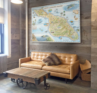 Santa Catalina Island Xplorer Map - Wood & Metal Wall Art Wood & Metal Signs Xplorer Maps