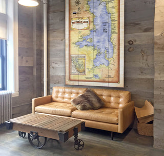 A New Map of Flathead Lake, Montana - Wood & Metal Wall Art Wood & Metal Wall Art Lisa Middleton