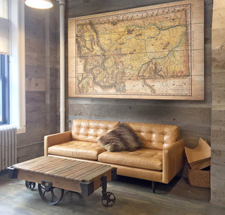 Historic Montana Railroad Map - Wood & Metal Wall Art Wood & Metal Wall Art Lisa Middleton