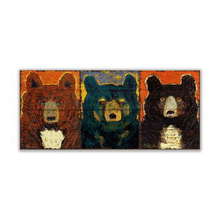 Bear Necessities: Colors of the Wild - Wood Plank Wall Art Wood & Metal Signs Shelle Lindholm