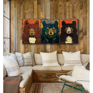 Bear Necessities: Colors of the Wild - Wood Plank Wall Art Wood & Metal Signs Shelle Lindholm