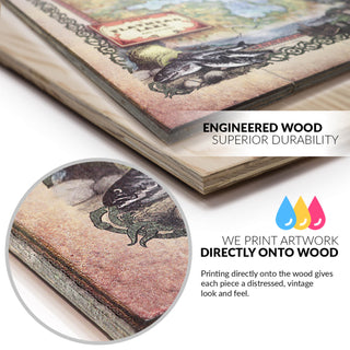 Wildwood Fern Bear - Wood & Metal Wall Art Wood & Metal Signs Old Wood Signs