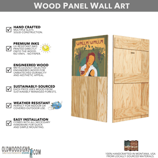 Wildwood Bison - Wood & Metal Wall Art Wood & Metal Signs Old Wood Signs