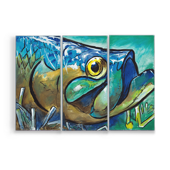 3-Panel Tarpon Fish Box Art 