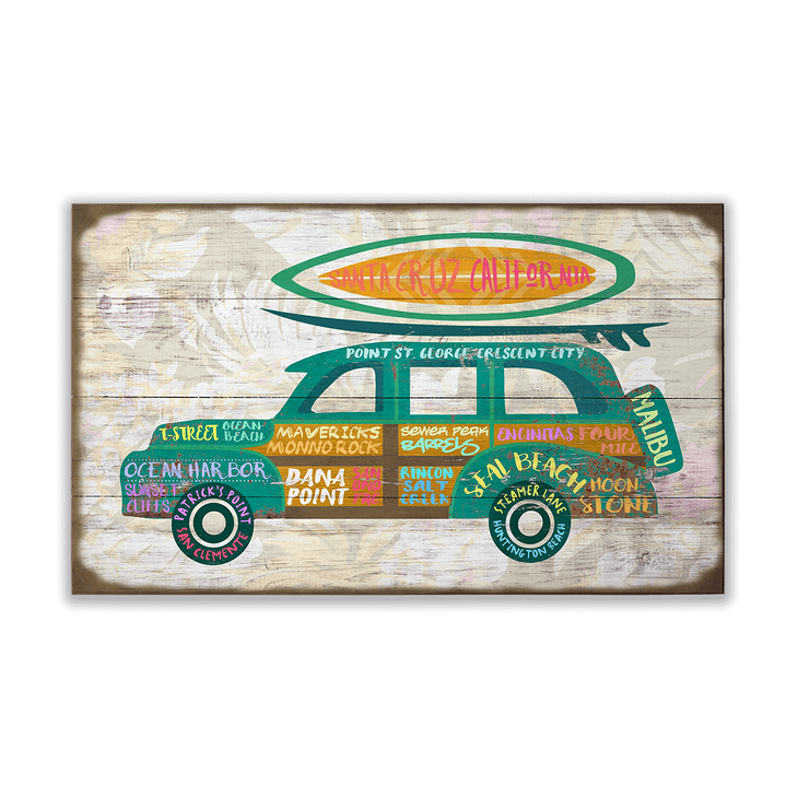 California Woody Wagon Car Sign - California Woody