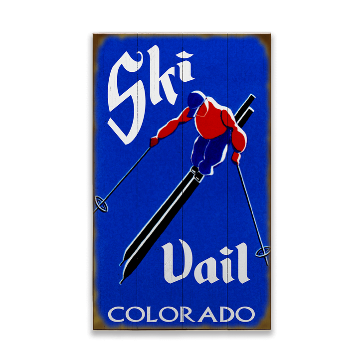 Vintage-Style Ski Sign - Ski